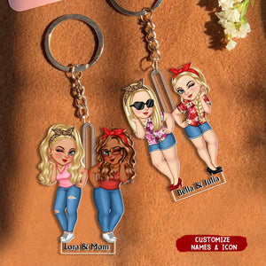 Lovely Beauty Personalized Acrylic Keychain