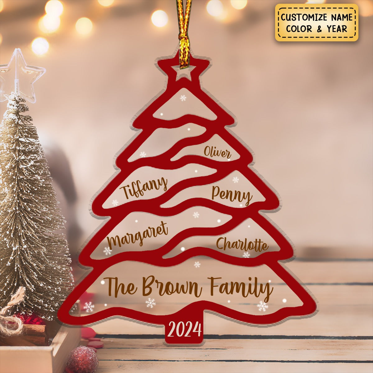 Families Are The Best Gift Of All At Christmas - Personalized Acrylic Ornament