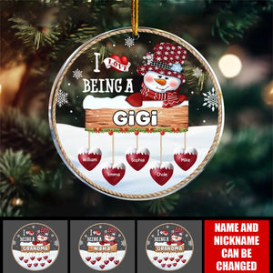 I Love Being Grandma - Personalized Custom Acrylic Ornament