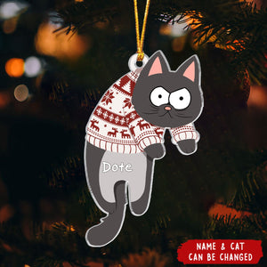 Have Yourself A Very Meowy Christmas - Cat Personalized Acrylic Ornament