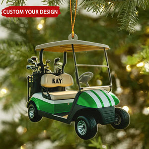 Golf Cart Personalized Christmas Ornament, Gift For Golf Lover