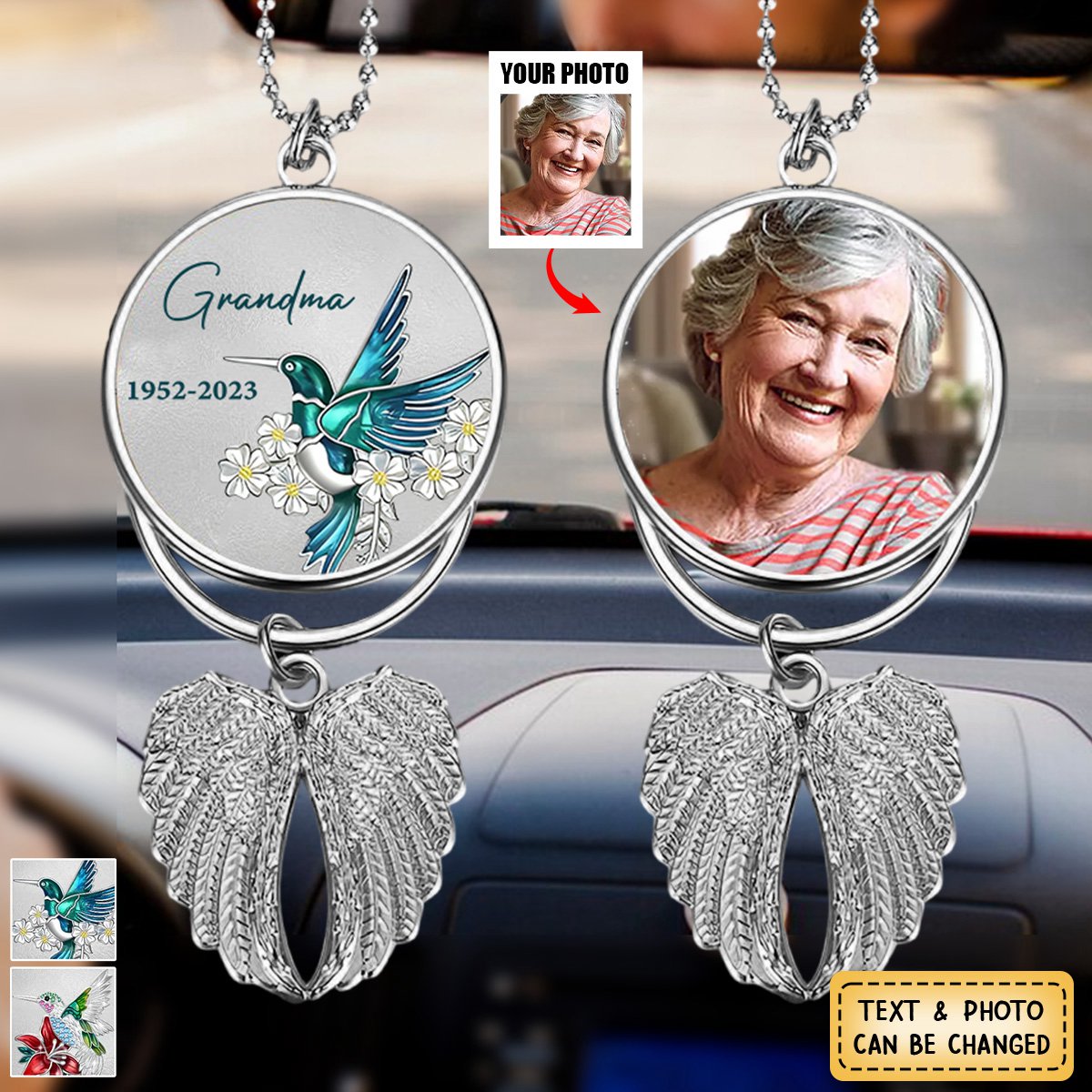 Forever In My Heart - Personalized Memorial Wings Ornament