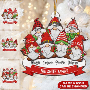 Christmas Dwarf Family - Personalized 2-Layer Wooden Ornament