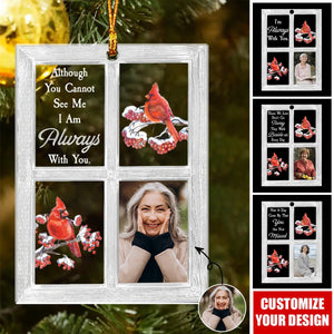 Cardinal Window - Personalized Acrylic Photo Ornament