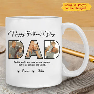 Personalized Photo Happy Father's Day Family Mug