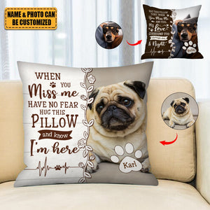 Heaven Dog Memorial Custom Photo Pillow