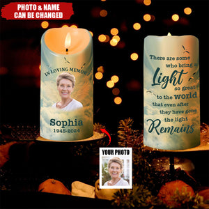 Memorial Led Candle Light Remains Forever - Personalized Photo LED Candle