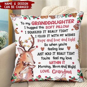 Personalized Pillow Gift for Granddaughter Grandson Kid