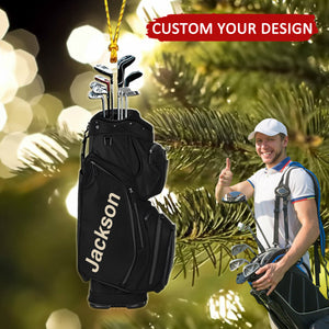 Golf Bag Set Personalized Christmas Ornament, Gift For Golf Lover