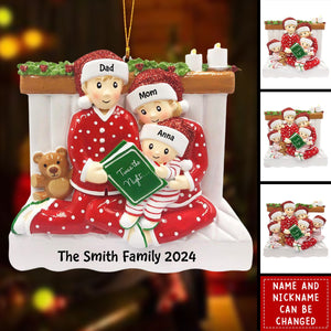 Story Time Family Ornament -  Personalized Christmas Ornament