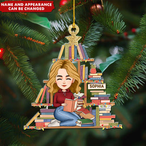 Christmas Tree Merry Bookmas - Personalized Acrylic Ornament