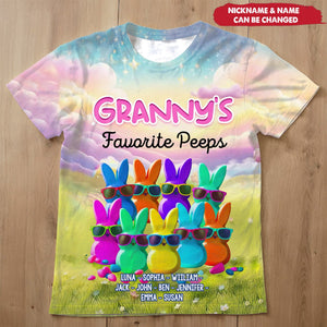 Personalized Gift Grandma's Favorite All-over Print T Shirt,Easter Gift