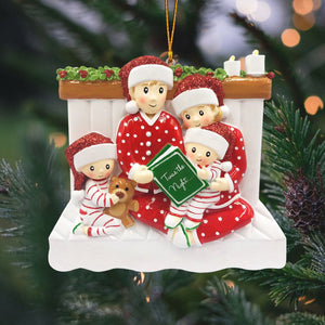 Story Time Family Ornament -  Personalized Christmas Ornament