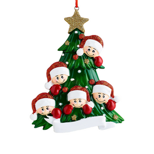 Family Christmas Tree Personalized Resin Christmas Ornament