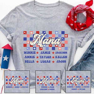 4th Of July Mama Family Personalized T-shirt