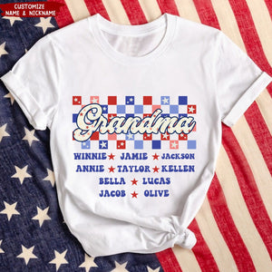 4th Of July Mama Family Personalized T-shirt