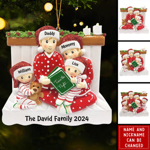 Story Time Family Ornament -  Personalized Christmas Ornament