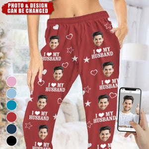 Custom Photo Every Day, I Love You More - Couple Personalized Custom Pajama Pants - Christmas Gift For Husband Wife, Anniversary