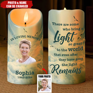 Memorial Led Candle Light Remains Forever - Personalized Photo LED Candle