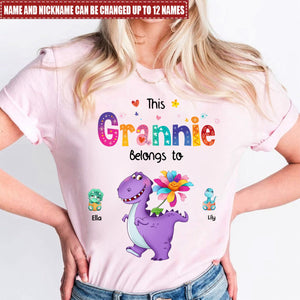 Gift For Grandma - Personalized Dinosaur Shirt