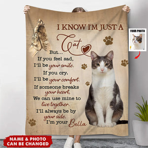 Personalized Cat Blanket - Upload Photo - Gift Idea For Cat Lover - I'lI Always Be By Your Side