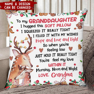 Personalized Pillow Gift for Granddaughter Grandson Kid