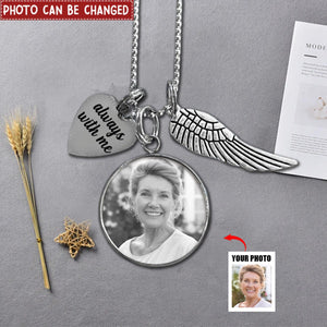 Personalized Photo Memorial Necklace Custom Remembrance Jewelry With Your Loved One's Picture