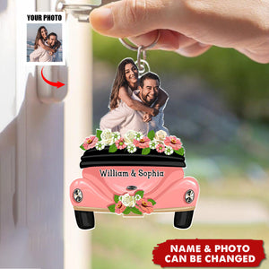 Personalized Acrylic Keychain - Wedding Anniversary Gift - Upload Photo - Gift For Husband Wife