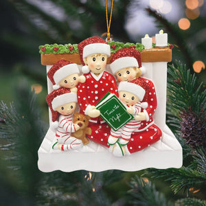 Story Time Family Ornament -  Personalized Christmas Ornament