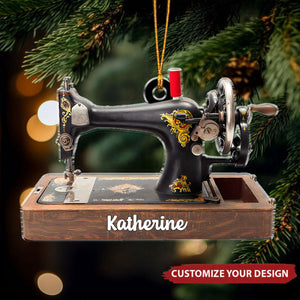 Sewing Machine - Personalized Acrylic Christmas Ornament