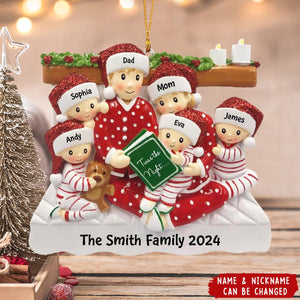 Story Time Family Ornament -  Personalized Christmas Ornament