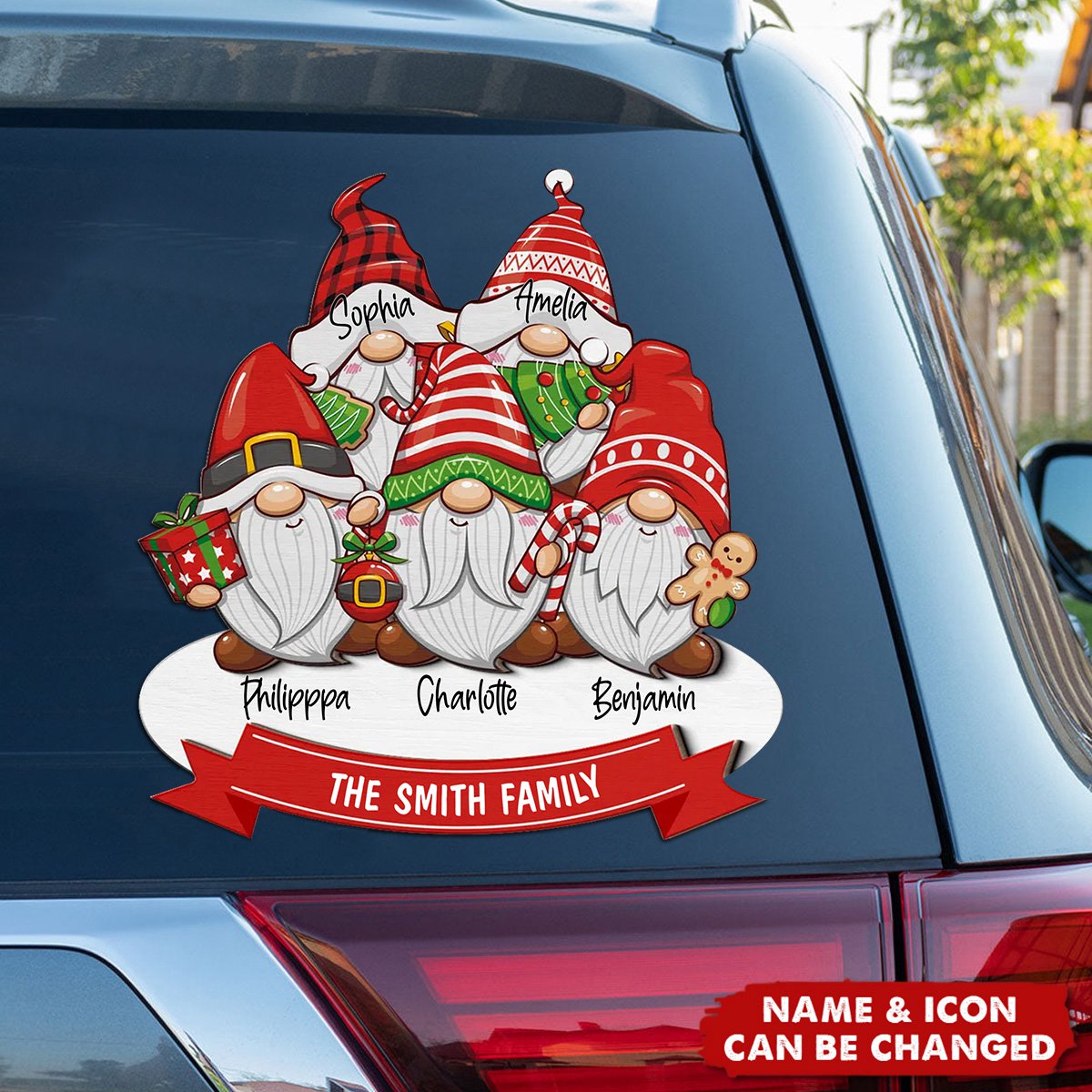 Christmas Dwarf Family - Personalized Decal