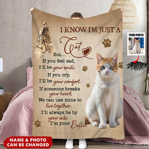 Personalized Cat Blanket - Upload Photo - Gift Idea For Cat Lover - I'lI Always Be By Your Side