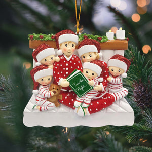 Story Time Family Ornament -  Personalized Christmas Ornament