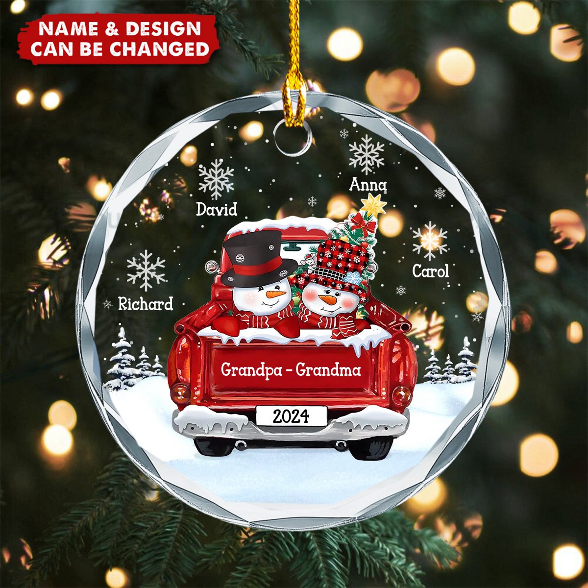 You Made My Childhood Such A Sweet And Happy Time - Family Personalized Custom Circle Glass Ornament