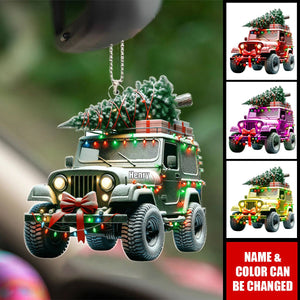 Off-road Christmas Tree Personalized Car Ornament, Christmas Gift For Off-road Lovers