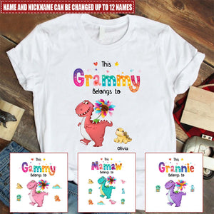 Gift For Grandma - Personalized Dinosaur Shirt