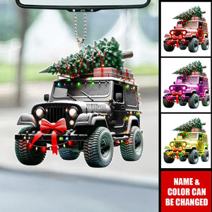 Off-road Christmas Tree Personalized Car Ornament, Christmas Gift For Off-road Lovers