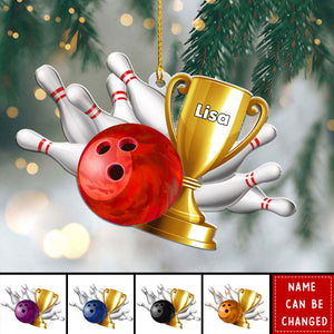 Personalized Bowling Christmas Ornament For Bowler