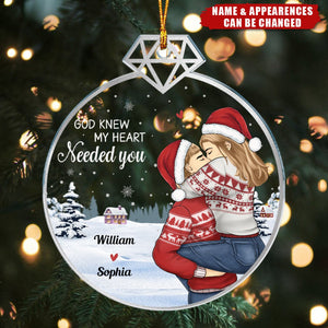 Our First Christmas Together - Couple Personalized Custom Ornament - Acrylic Custom Shaped - Christmas Gift For Husband Wife, Anniversary