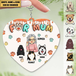 The Road To My Heart Is Filled With Paw Prints - Dog & Cat Personalized Acrylic Keychain