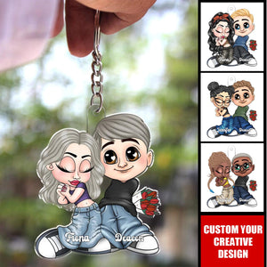 A Part Of My Life Y2K Couple - Personalized Acrylic Keychain