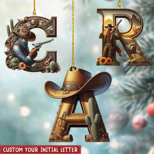 Western Letters - Personalized Christmas Ornament