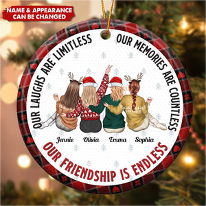 Our Friendship Is Endless - Personalized Friends Ornament