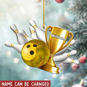 Personalized Bowling Christmas Ornament For Bowler