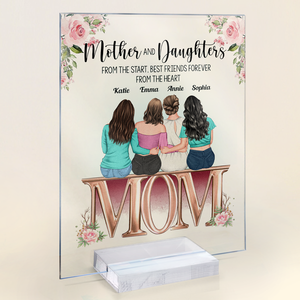 Mother And Daughter - Personalized Acrylic Plaque - Birthday Gift Mother's Day Gift For Mom, Daughters