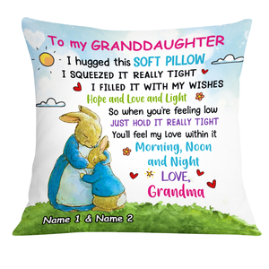 Personalized Bunny Easter Mom Grandma Daughter Granddaughter Pillowcase