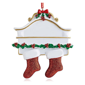 Resin Christmas Socks Family Nameplate Christmas Ornament