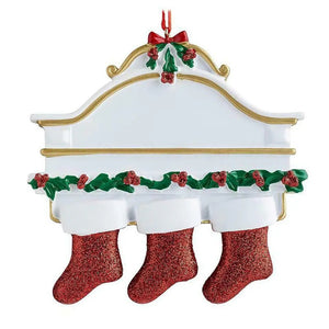 Resin Christmas Socks Family Nameplate Christmas Ornament