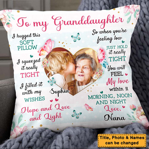 Gifts For Granddaughter Hug This Photo Pillow